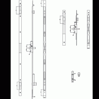 Chiusura multipunto a montaggio rapido Interasse15 mm disegno tecnico